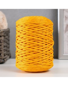 Шнур для вязания 100 полиэфир 3мм 100м 200 20гр 08 желтый Softino