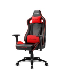 Кресло игровое ELBRUS 2 BK RD игровое чёрно красное до 150кг синтетическая кожа регулируемый угол на Sharkoon