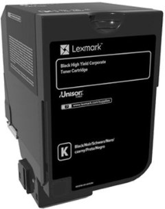 Картридж 74C5HKE с тонером черного цвета высокой емкости LRP для организаций 20 000 стр д Lexmark
