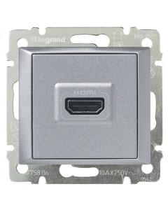 Розетка 770285 Valena CLASSIC HDMI для аудио видеоустройств алюминий Legrand