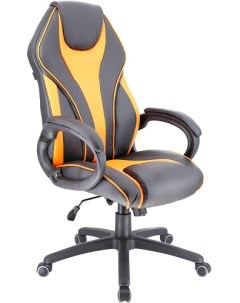 Кресло игровое Wing TM чёрно оранжевое экокожа ролики топган Мульти Everprof