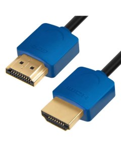 Кабель интерфейсный HDMI HDMI HM502 0 5m HDMI 2 0 синие коннекторы Slim OD3 8mm HDR 4 2 2 Ultra HD 4 Gcr