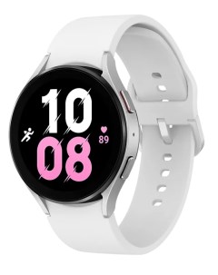 Часы Galaxy Watch 5 44мм SM R910NZSAMEA 1 4 AMOLED корп серебристый рем белый Samsung