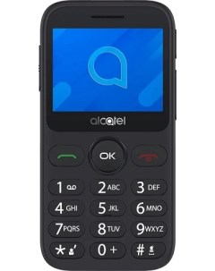 Мобильный телефон 2020X 2 4 240x320 серый моноблок 1 Sim 0 3Mpix GSM900 1800 FM microSD max32Gb Alcatel