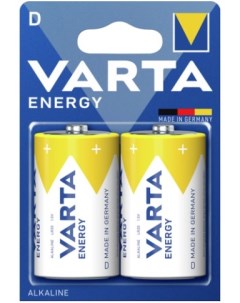 Батарейка ENERGY LR20 D 04120229412 BL2 Alkaline 1 5V Varta