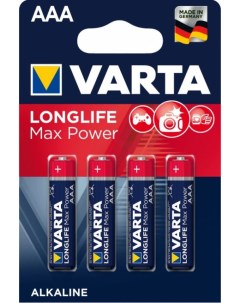 Батарейка LONGLIFE MAX POWER MAX TECH LR03 AAA 04703101404 BL4 Alkaline 1 5V Varta