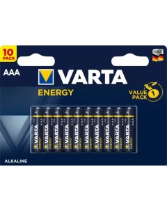 Батарейка ENERGY LR03 AAA 04103229491 BL10 Alkaline 1 5V Varta