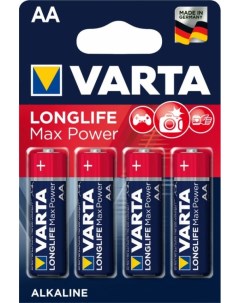 Батарейка LONGLIFE MAX POWER MAX TECH LR6 AA 04706101404 BL4 Alkaline 1 5V Varta