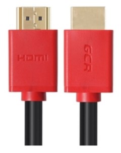 Кабель интерфейсный HM351 5 0m 5м v1 4 HDMI M M красные коннекторы OD7 3mm 28 28 AWG позолоченные ко Gcr