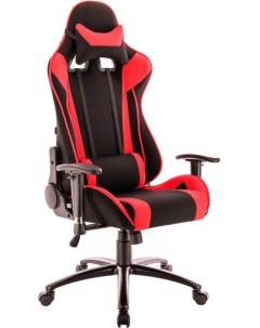 Кресло игровое Lotus S4 чёрно красное ткань ролики DMS топган Everprof