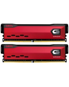 Модуль памяти DDR4 32GB 2 16GB GOR432GB3200C16BDC Orion red PC4 25600 3200MHz CL16 радиатор 1 Geil