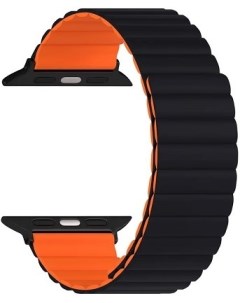 Ремешок на руку ACRUX DSJ 30 40 BO силиконовый для Apple Watch 38 40 41 mm black orange Lyambda