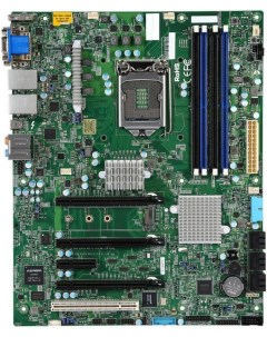 Материнская плата ATX MBD X11SAT F B LGA1151 C236 4 DDR4 6 SATA3 M 2 5 PCIE 2 Glan DVI D DP HDMI COM Supermicro