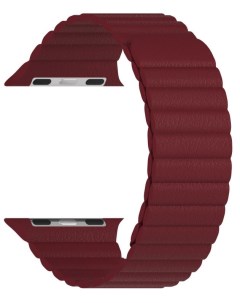 Ремешок на руку POLLUX DSP 24 44 WR кожаный для Apple Watch 42 44 45 mm wine red Lyambda