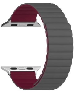 Ремешок на руку ACRUX DSJ 30 40 GW силиконовый для Apple Watch 38 40 41 mm grey wine red Lyambda