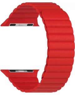 Ремешок на руку POLLUX DSP 24 44 RD кожаный для Apple Watch 42 44 45 mm red Lyambda