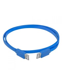 Кабель интерфейсный USB 2 0 AM4 UM4MF BD 1 0m PROF 1 0m AM AM плоский синий морозостойкий Gcr