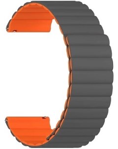 Ремешок на руку ACRUX DSJ 32 20 GO силиконовый для часов 20 mm grey orange Lyambda
