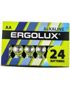 Батарейка LR6 BP 24 Alkaline LR6 AA 1 5 В 2700 мА ч 24 шт в упаковке 14212 Ergolux