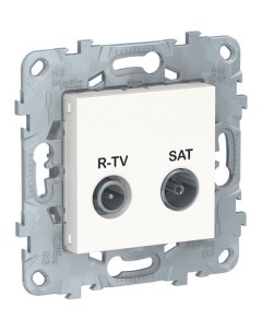 Розетка NU545618 R TV SAT проходная бел Schneider electric