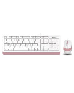 Клавиатура и мышь Fstyler F1010 белый розовый USB A4tech