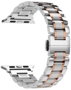 Ремешок на руку CETUS DSG 25 40 SR из нержавеющей стали для Apple Watch 38 40 41 mm silver rose gold Lyambda