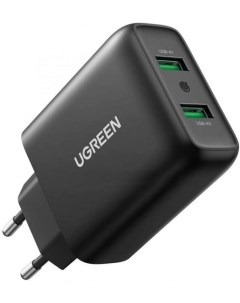 Зарядное устройство сетевое CD161 10216_ 2 USB Type A 36W цвет черный Ugreen