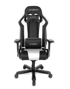 Кресло OH K99 NW геймерское черно белое регулируемые подлокотники в 4 направлениях наклон спинки до  Dxracer