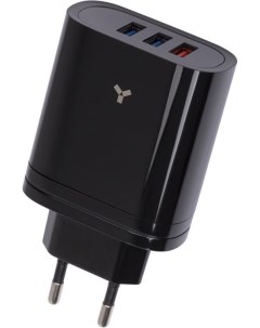 Зарядное устройство сетевое Topaz 30W3A Black 30 Вт быстрая зарядка 3 USB A Accesstyle