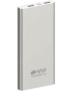 Аккумулятор внешний универсальный METAL 10K SILVER Li Pol 10000mAh 2 1A 2 1A 2xUSB micro USB silver Hiper
