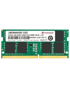 Модуль памяти SODIMM DDR4 32GB JM2666HSE 32G PC4 21300 2666MHz 2Rx8 CL19 260pin 1 2V Transcend