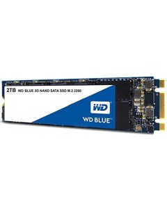 Накопитель SSD M 2 2280 WDS200T2B0B WD Blue 2TB TLC 3D NAND Marvell SATA 6Gb s 560 530MB s 95K 84K I Western digital