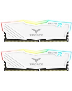 Модуль памяти DDR4 32GB 2 16GB TF4D432G3200HC16FDC01 T FORCE DELTA RGB white PC4 25600 3200MHz CL16  Team group