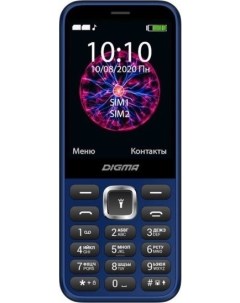 Мобильный телефон C281 Linx LT2067PM blue 32MB 2Sim 2 8 240x320 0 08Mpix GSM900 1800 MP3 microSD син Digma