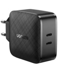 Зарядное устройство сетевое CD216 70867 USB Type C 66W цвет черный Ugreen