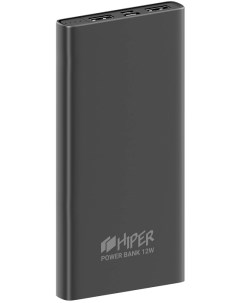 Аккумулятор внешний универсальный METAL 10K SPACE GRAY 10000mAh Intput micro USB USB C Out Hiper