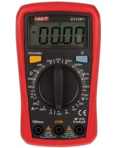 Мультиметр UT33B 600В 10А 200МОм ручной выбор диапазона измерений функция тестирования элементов пит Uni-t