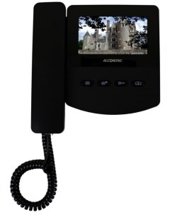 Видеодомофон AT VD 433C K EXEL черный с возможностью подключения к многоквартирным координатно матри Accordtec