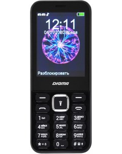 Мобильный телефон C281 Linx LT2067PM black 32MB 2Sim 2 8 240x320 0 08Mpix GSM900 1800 MP3 microSD че Digma