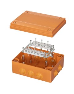 Коробка распределительная FSK411210 пластиковая FS с кабельными вводами и клеммниками IP55 240х190х9 Dkc