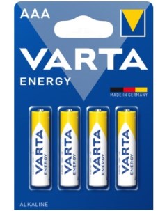 Батарейка ENERGY LR03 AAA 04103213414 BL4 Alkaline 1 5V Varta