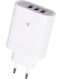Зарядное устройство сетевое Topaz 30W3A White 30 Вт быстрая зарядка Type C 3 USB A Accesstyle