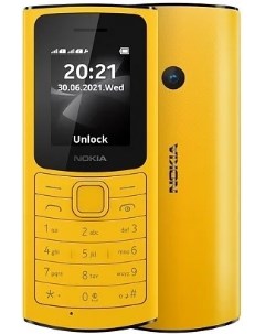 Мобильный телефон 110 DS TA 1386 4G 16LYRY01A01 yellow 1 8 1 core 128MB 48MB ROM RAM Nokia