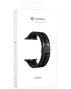 Ремешок на руку LIBERTAS DSG 09 22 BS керамический для часов 22 mm black silver Lyambda