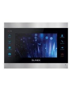Видеодомофон SL 07IP Silver Black цветной TFT LCD 7 16 9 800 480 подключение 2 х вызывны Slinex