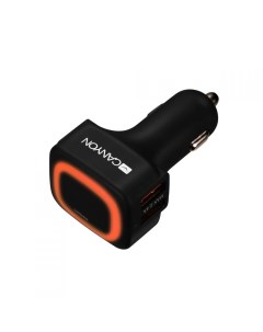 Зарядное устройство автомобильное C 05 CNE CCA05B 4 USB 4 8A Smart IC black оrange LED Canyon