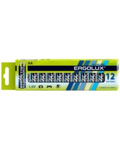 Батарейка LR6 BP 12 Alkaline LR6 AA 1 5 В 2700 мА ч 12 шт в упаковке 11749 Ergolux