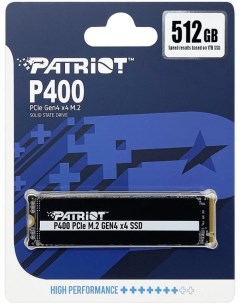 Накопитель SSD M 2 2280 P400P512GM28H P400 512GB PCIe Gen4 x 4 NVMe 1 3 5000 3300MB s IOPS 550K 450K Patriot memory