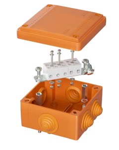 Коробка распределительная FSB11510 пластиковая FS с кабельными вводами и клеммниками IP55 100х100х50 Dkc
