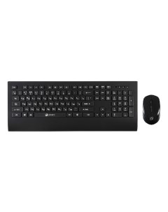 Клавиатура и мышь 222M клав черный мышь черный USB беспроводная slim Multimedia Oklick